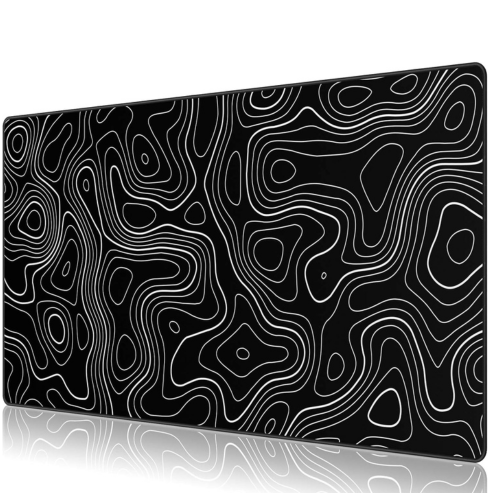 Tapis de souris de jeu en caoutchouc, surface étendue pour clavier et ordinateur portable, base antidérapante, bureau gaming ou bureautique